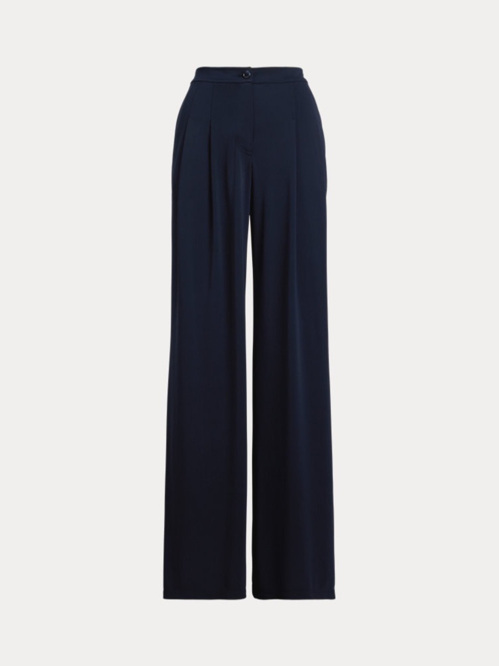 Lauren Ralph Lauren Navy Wide-Leg High-Waist Trousers - Picture 3 of 9